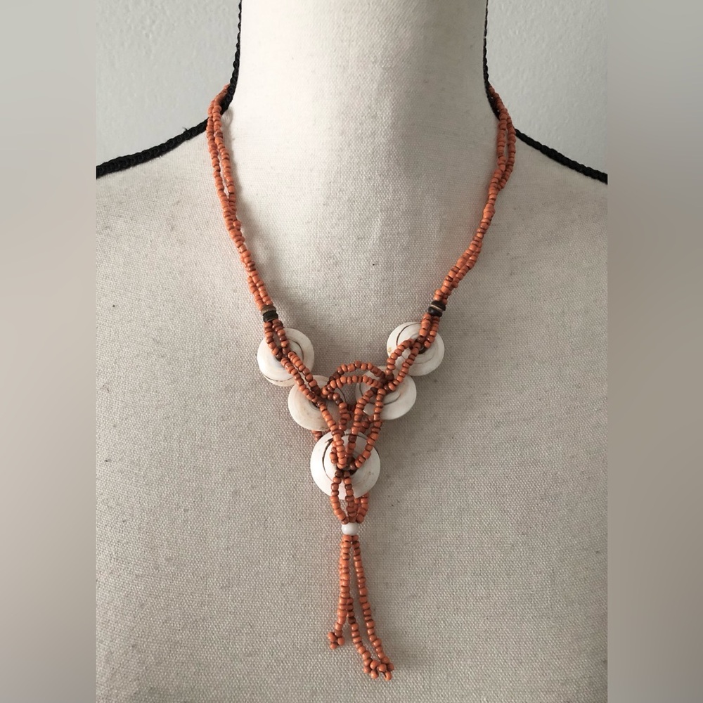 Handcrafted Beaded Seashell Necklace
